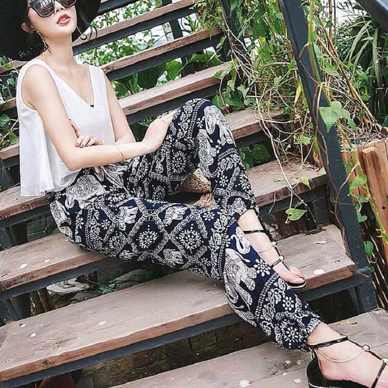 printed jogger pants womens