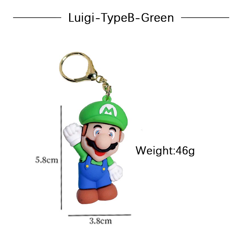 22 Styles Super Mario Keychain Mario Bros Luigi Toad Yoshi Bowser