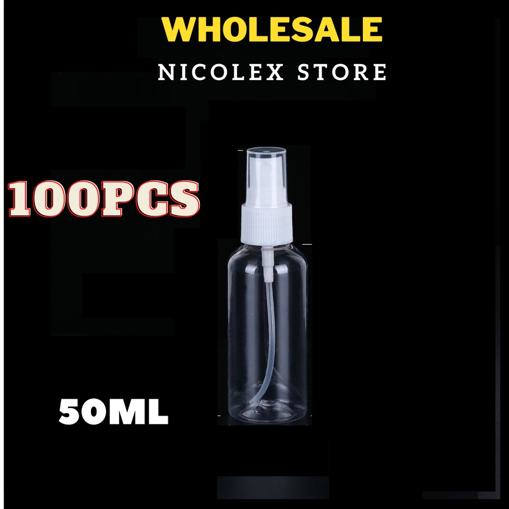 [NICOLEX] 50ml spray bottle, 100pcs, Alcohol Perfume Cologne Small
