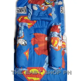 Thebabyshopph 4 In 1 Crib Set Blue Superman Baby Bed Comforter