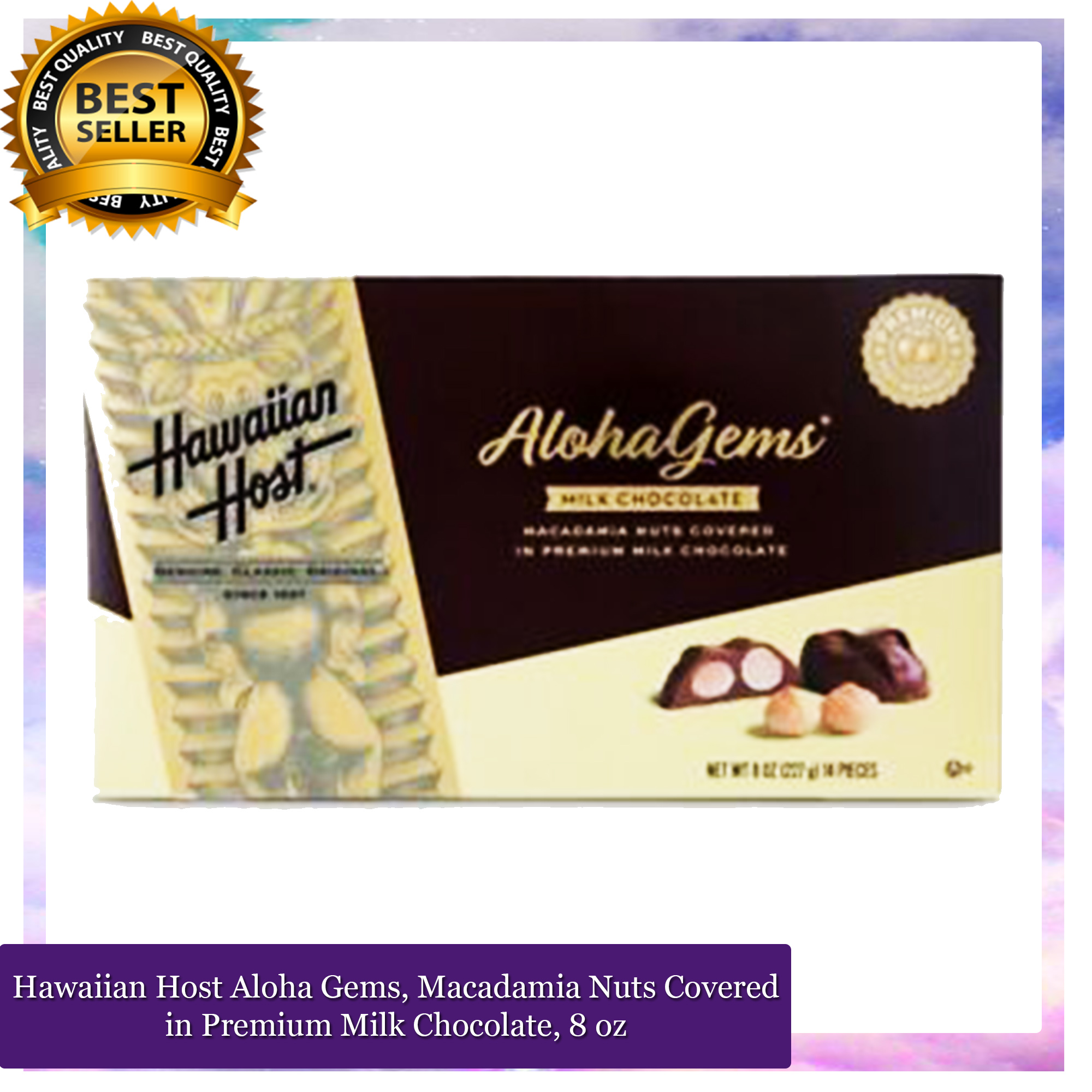Hawaiian Host Aloha Gems, Macadamia Nuts Covered in Premium Milk Chocolate, 8 oz Lazada PH