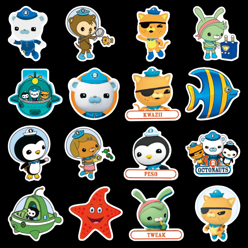 Octonauts 12 pcs Kids Stickers 3D Cartoon Bubble Sticker Toys Kids Party Gifts