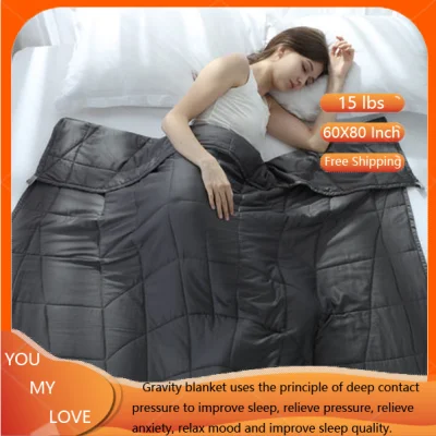 Gravity blanket to help sleep, reduce pressure, improve insomnia, fast sleep 60 * 80 Inch of queen 15 lbs 36*48 5 lbs