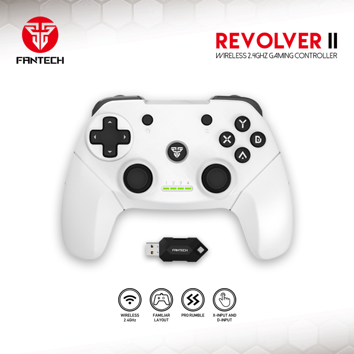 Fantech Wgp12 Revolver Ii Wireless 24ghz Gaming Controller Gamepad