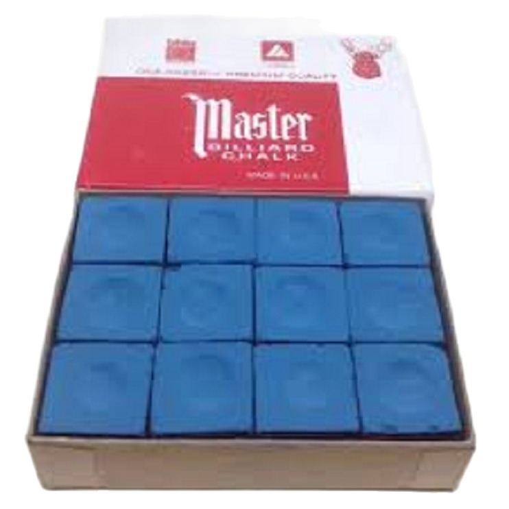 Master Billiard / Pool Chalk (Blue) Set of 12pcs Lazada PH