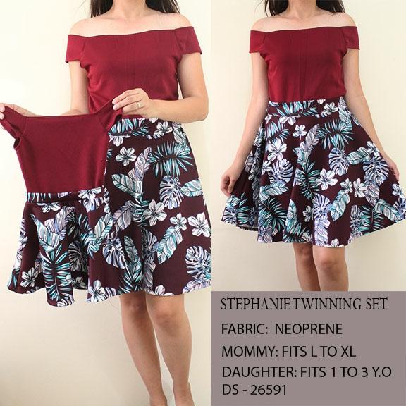 mother and daughter dress lazada