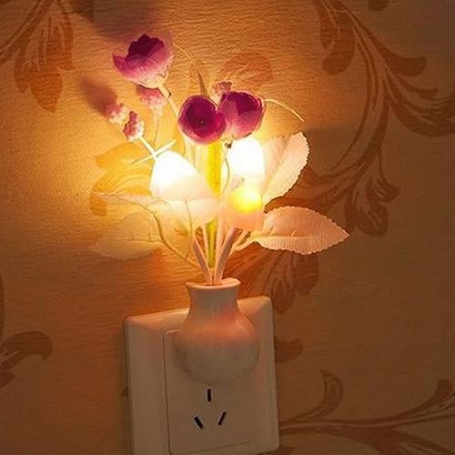 Sunnyheart Tulip Flower LED Night Light Soft Romantic Sensor Baby Bed Room Lamp Home Decor