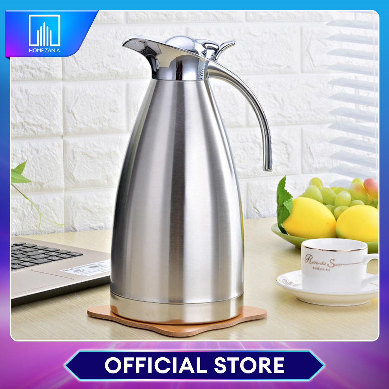 Double Walled Vacuum Thermos Stainless Steel 2L/68 Oz for hot or