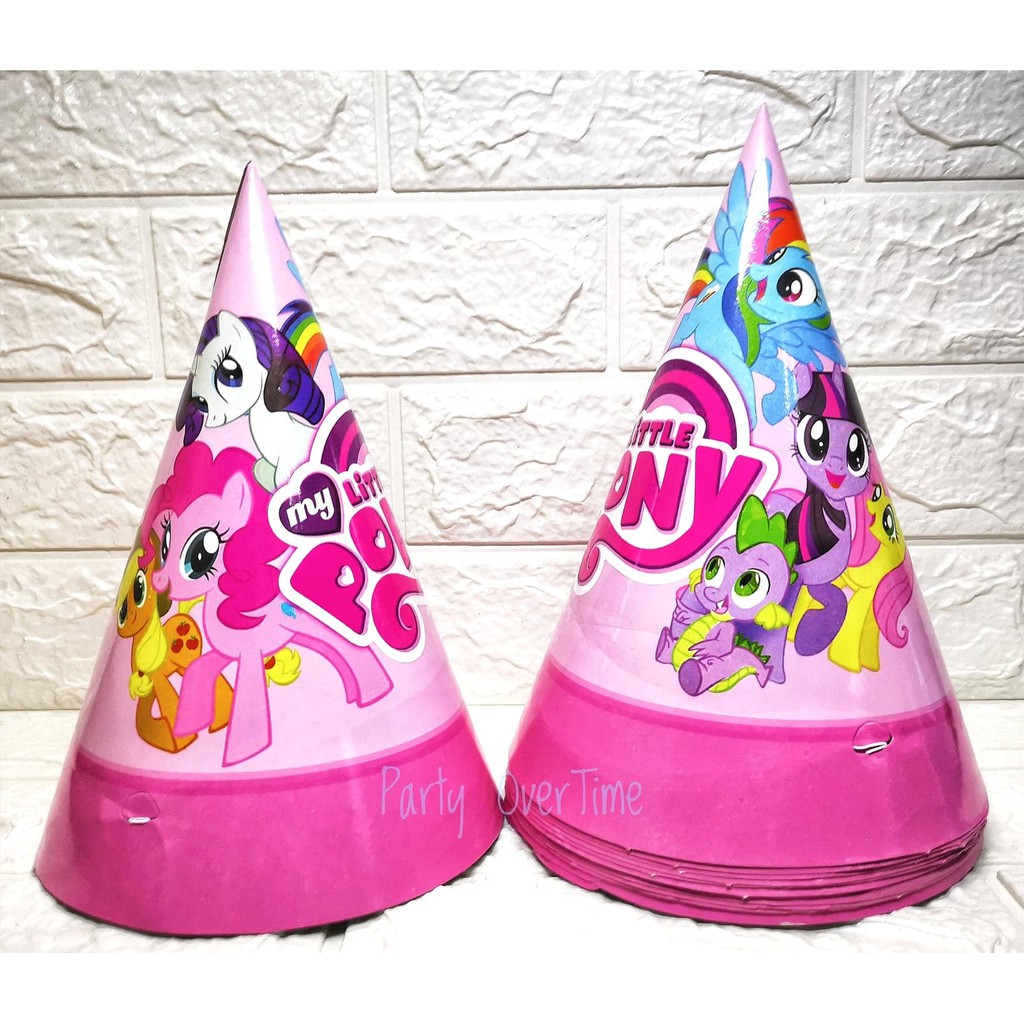 12 pcs Cone Party Hat Big 24cm My Little Pony Character Party Decor ...
