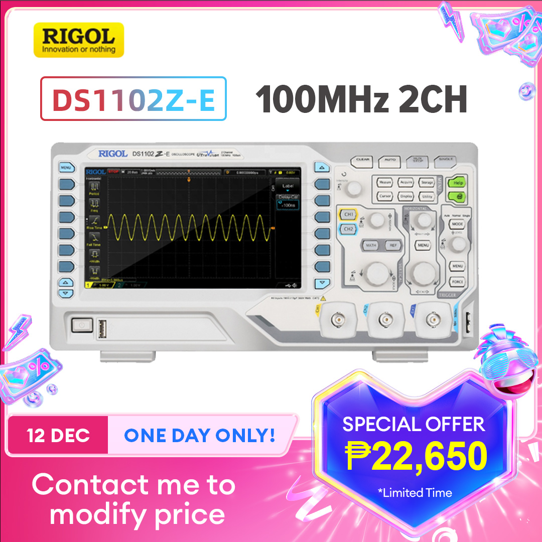 RIGOL DS1102Z-E 100MHz Digital Oscilloscope 2 analog channels | Lazada PH