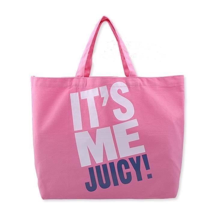 pink canvas bag