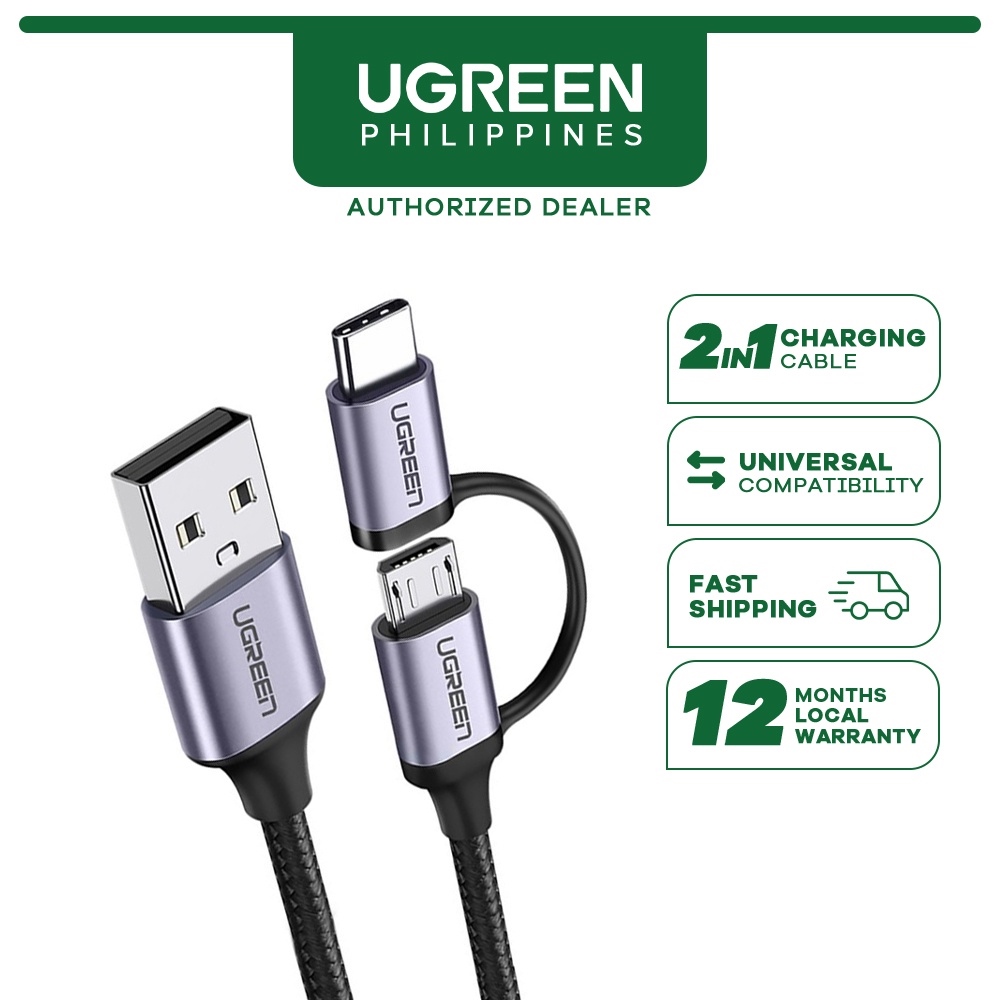 UGREEN USB A to Micro USB USB Type C Date and Charging Cable for ...