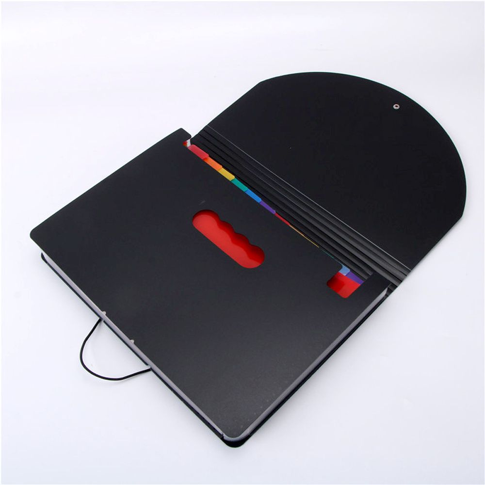MMLUCK Large-capacity Desk Storage Waterproof Ticket Holder Documents Holder 13 Pocket Office Supplies Rainbows School Document Organizer Information book A4 Paper Folder A4 Organ Bag