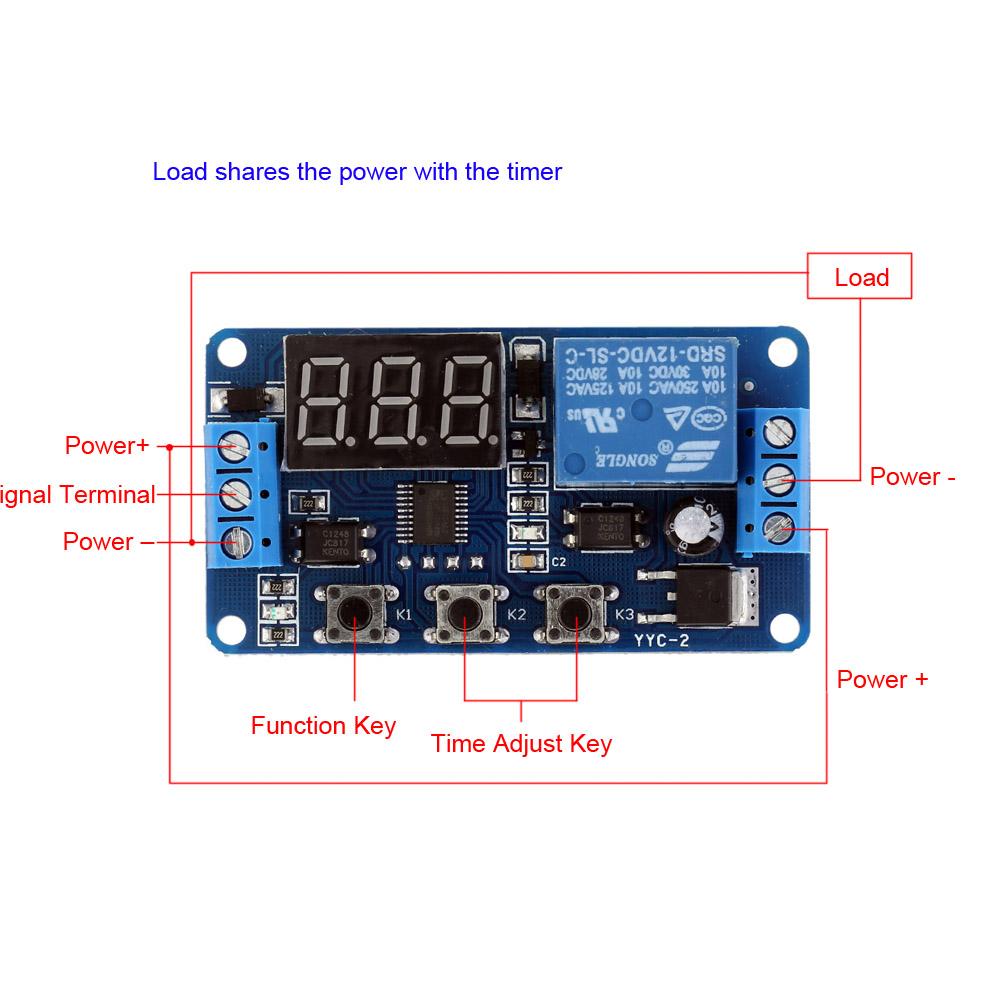 12V LED Display Automation Digital Delay Timer Control Switch Relay Module