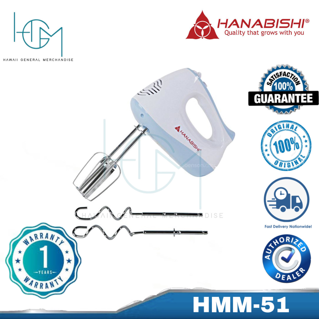 Hanabishi HHM51 Hand Mixer Lazada PH