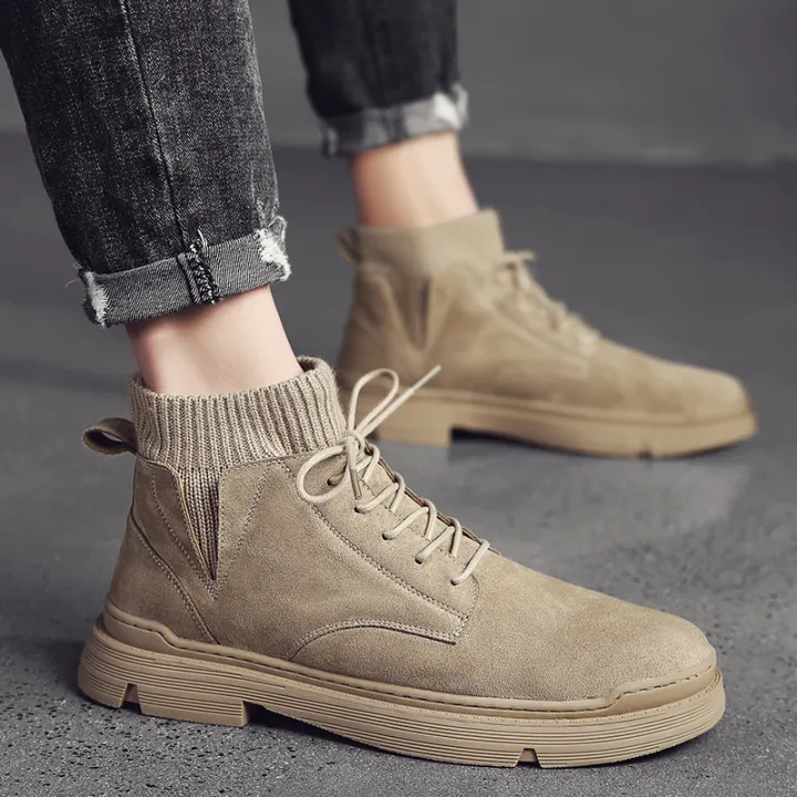 Dr Martens Boots Men S Fashion Shoes Men S Shoes High Top British Style Men Mid Top Work Shoes Autumn And Winter Chelsea Boots Leather Lazada Ph