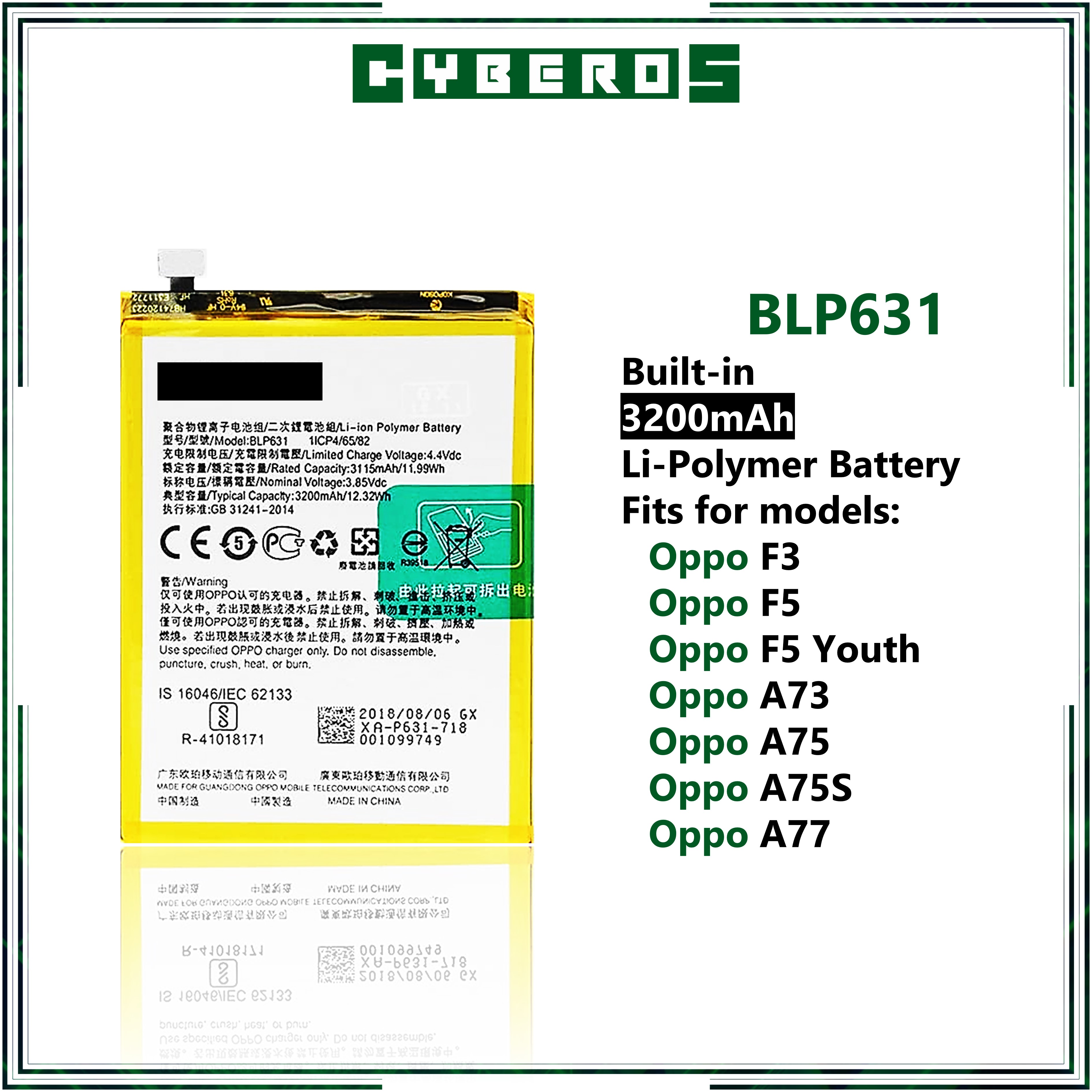 oppo f5 youth battery 5000mah