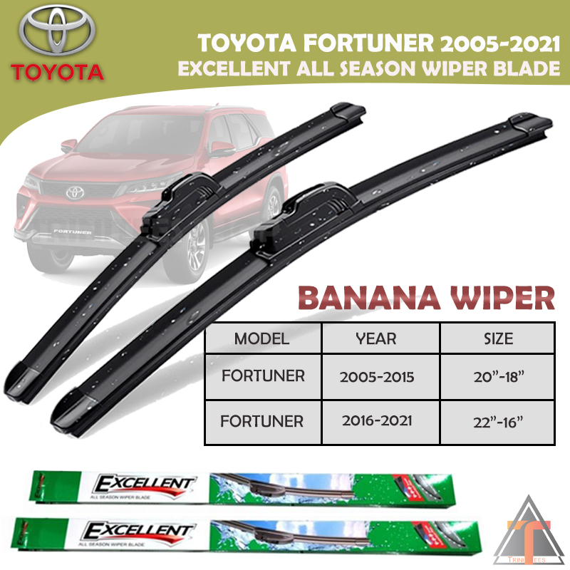 Toyota Fortuner 2005 to 2021 Excellent Front Wiper Blade All Season