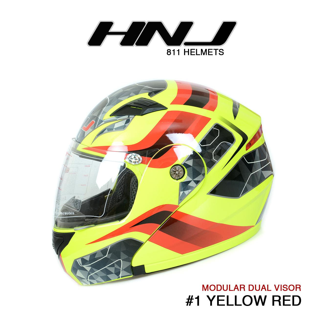 HNJ 811 MODULAR DUAL VISOR HELMET Full Face Helmet With