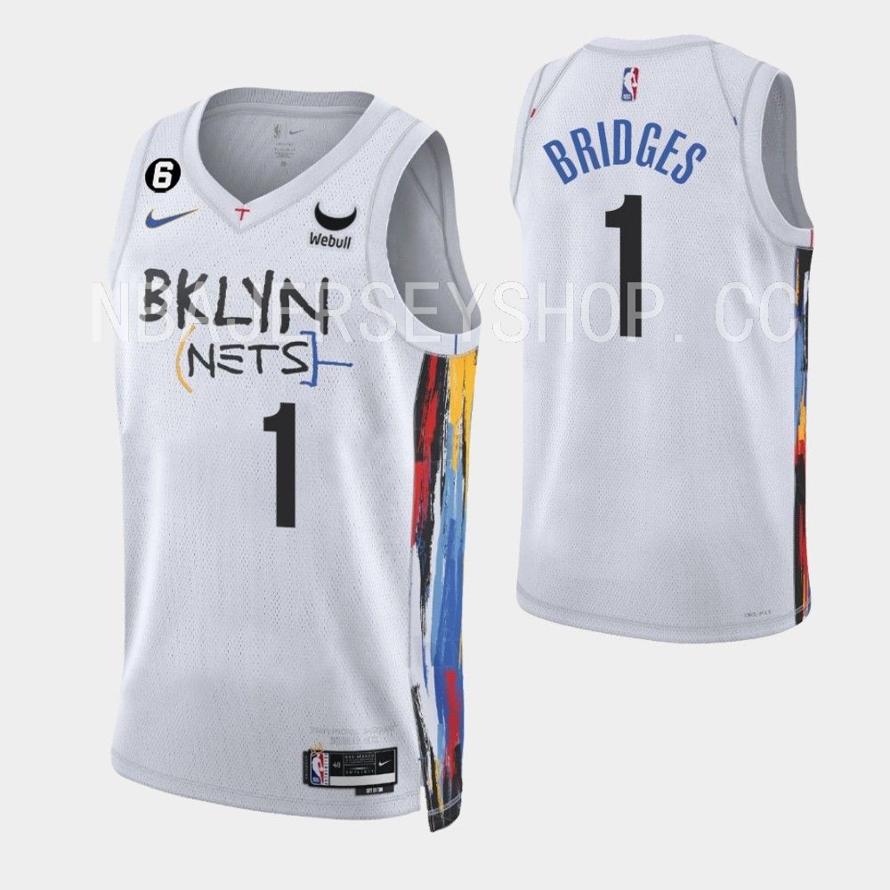 Nike Kids Brooklyn Nets Mikal Bridges #1 Icon Swingman Jersey