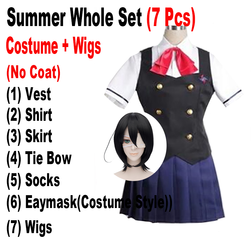 Full Set 8PCS Another Misaki Mei Akazawa Izumi Cosplay Costume Summer  Winter JK School Uniform and Wigs,Customized Size Accept | Lazada PH