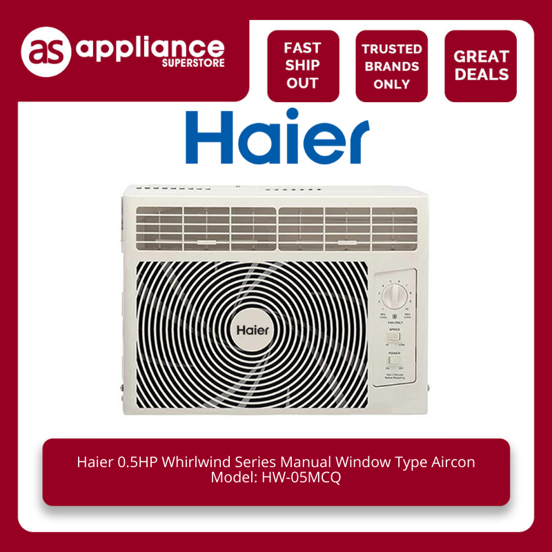 Haier 0.5HP Whirlwind Series Manual Window Type Aircon HW05MCQ Lazada PH