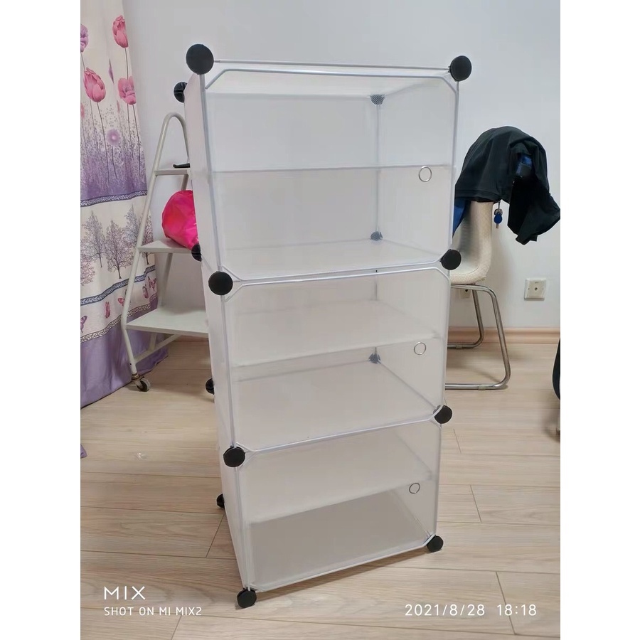 Multipurpose Storage Cabinet DIY 3 Cubes Clothes Storage Bag Storage Cabinet  Plastic Mintshop