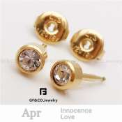 GF&Co. Birthstone Gold Stud Earrings EZ3011-G