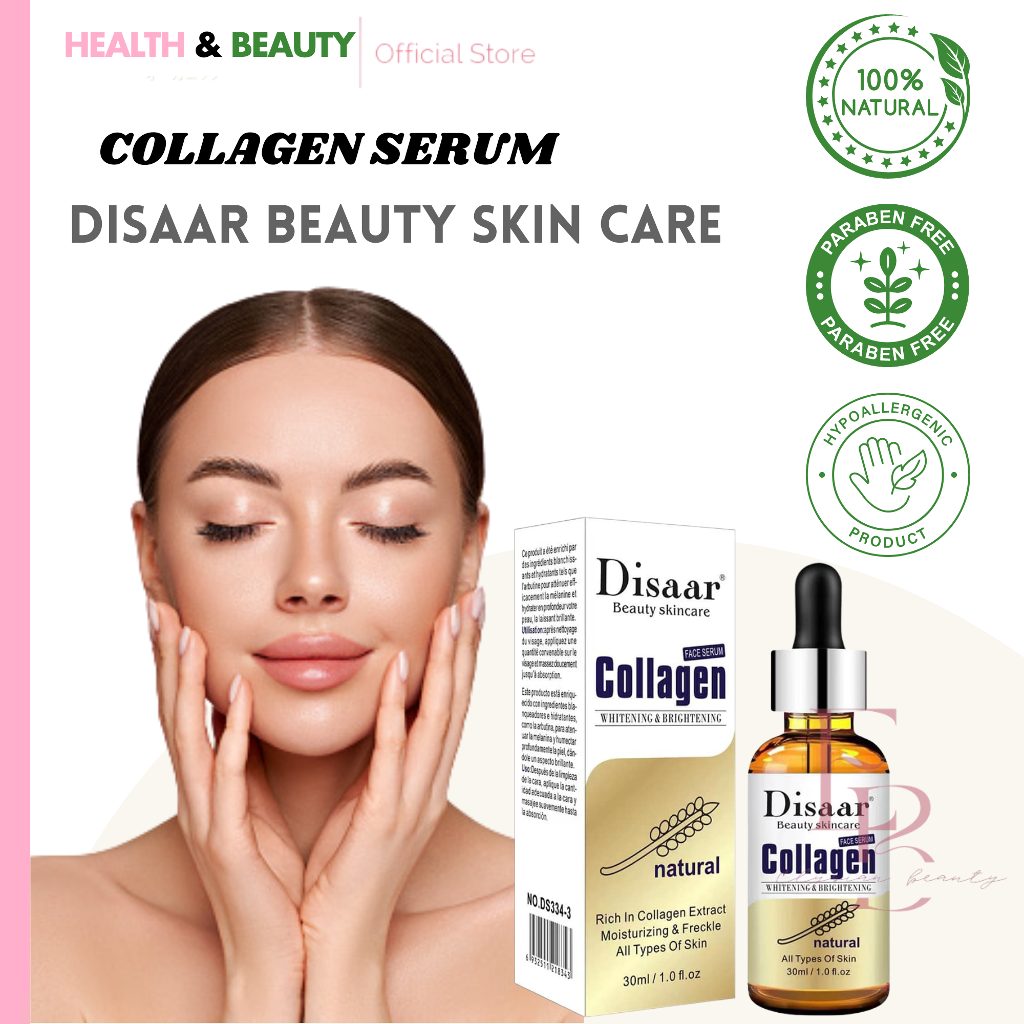 Original Disaar Natural Collagen Beauty Cream Facial Whitening ...