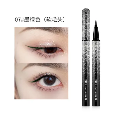 Starry sky liquid eyeliner pen glue pen ointment female long-lasting waterproof and sweat-proof non-smudge black very fine novice beginner color