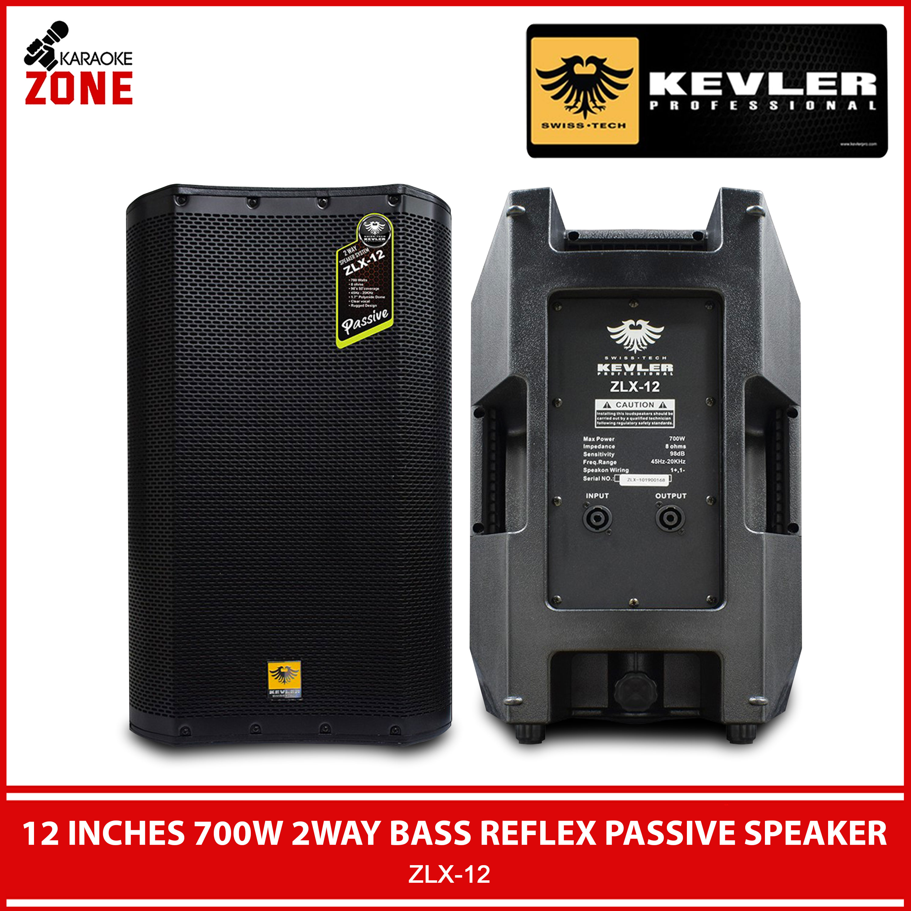 Kevler ZLX12 Original Speaker / 12 inch 700W Speaker / 2 Way Bass Reflex Passive Speaker System