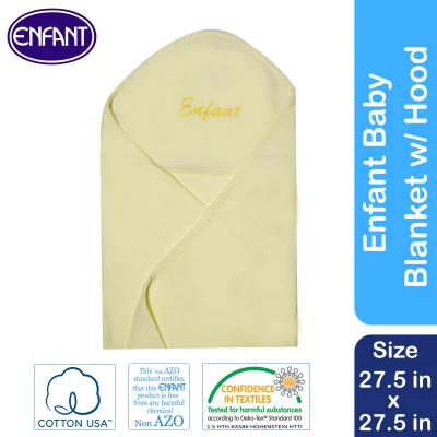 Enfant Baby Newborn Receiving Blanket with Hood (Cream)