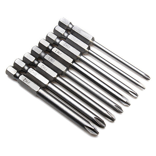 8 Cái/bộ Thân Lục Giác 75Mm 1/4 Đầu Chữ Thập Từ Tính, Dụng Cụ Đầu Tua Vít Dài
