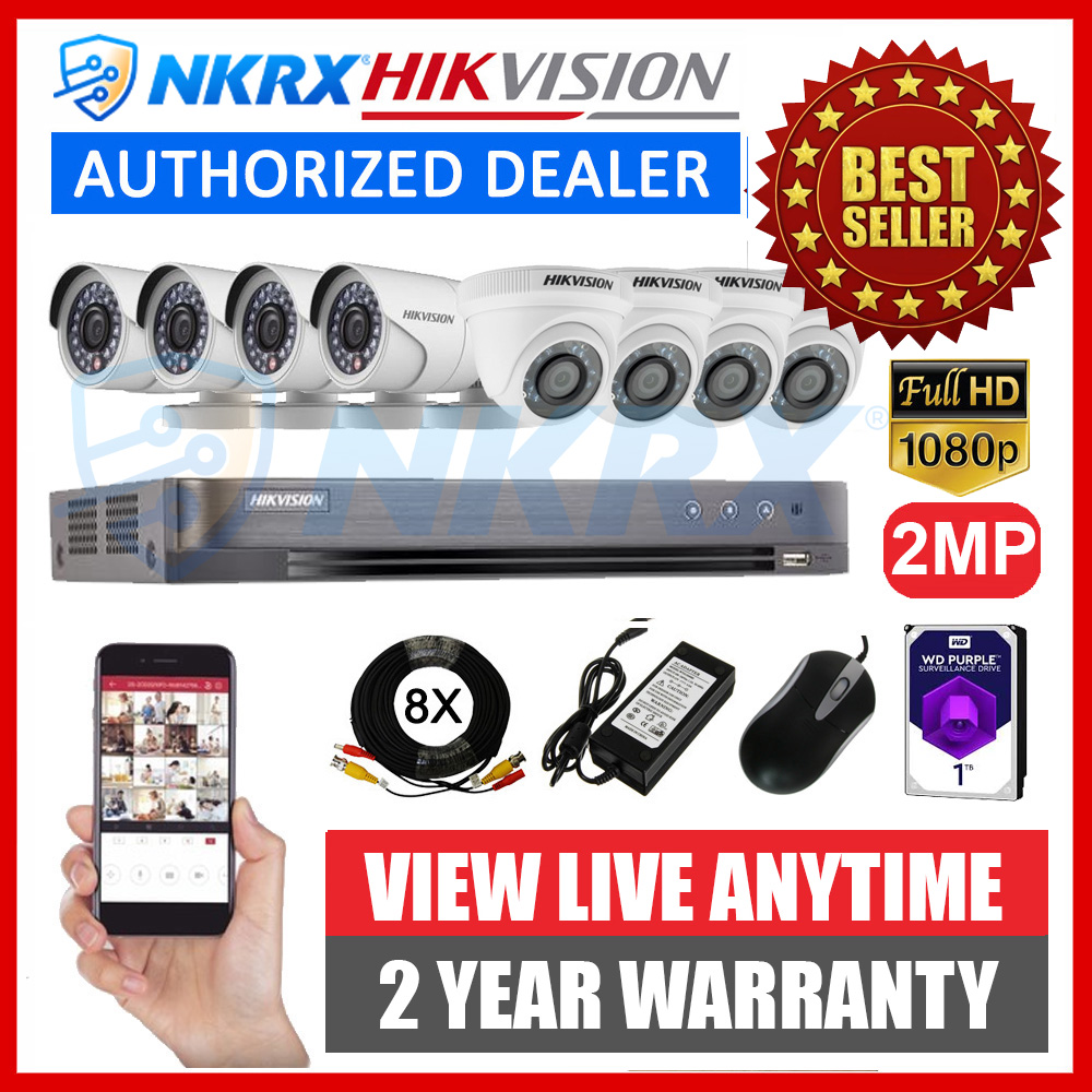 HIKVISION 8CH 2MP With 1TB Surveillance HDD CCTV Kit | 8 Camera Turbo ...