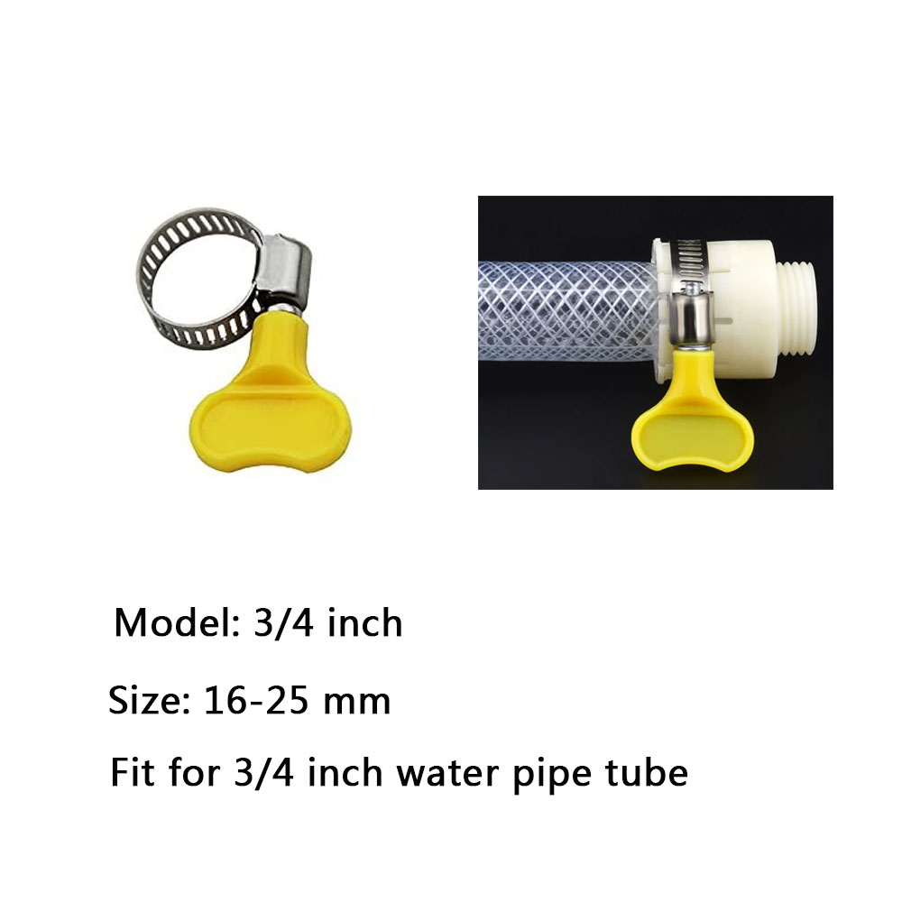 10 Piece Hose Clamp Key Type Adjustable Stainless Steel Turn Key Worm