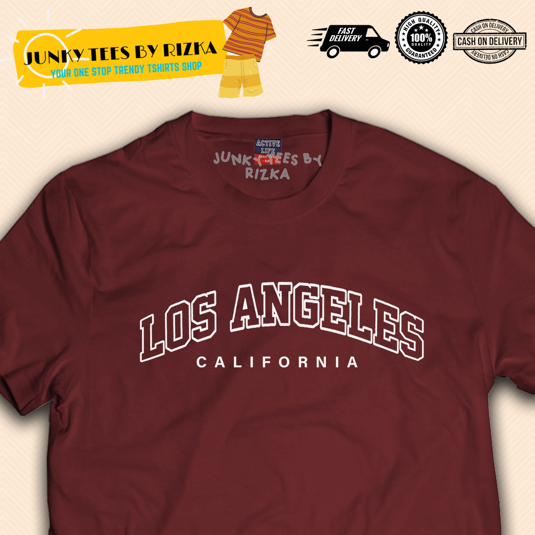 Los Angeles Shirt Men, Cotton Tee Clothes, Cotton Shirts