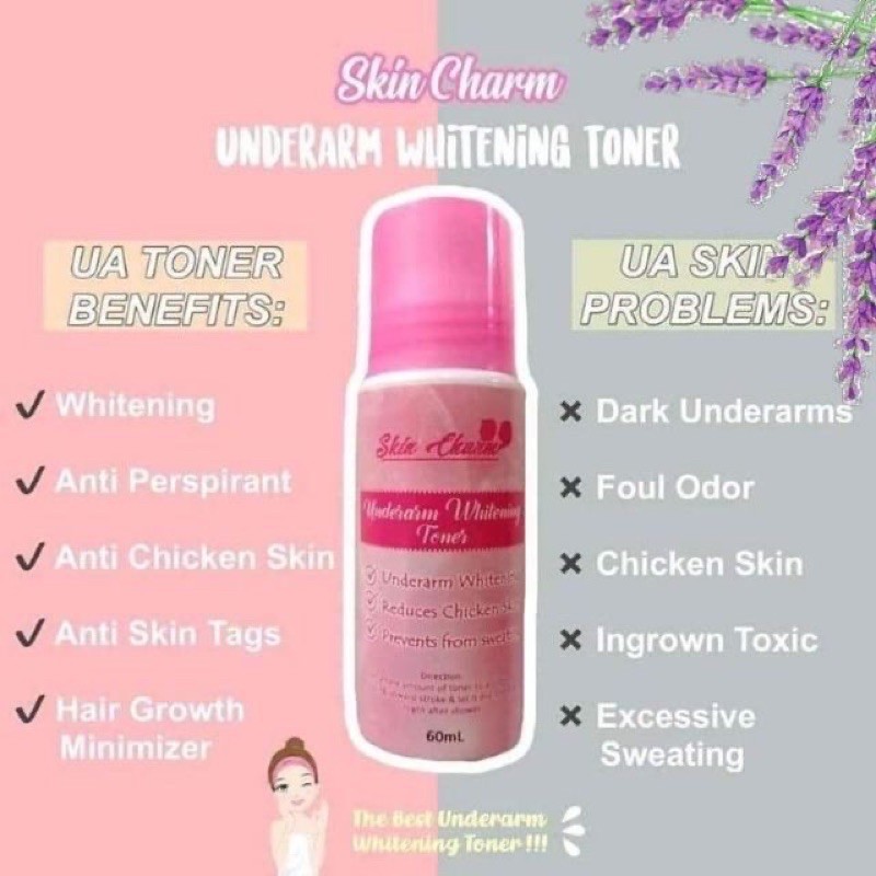 SKIN CHARM Underarm Whitening Toner Lazada PH