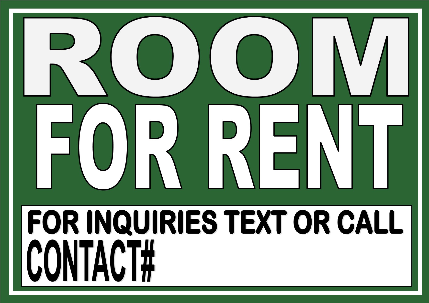 ROOM FOR RENT LAMINATED SIGNAGE A4 SIZE | Lazada PH