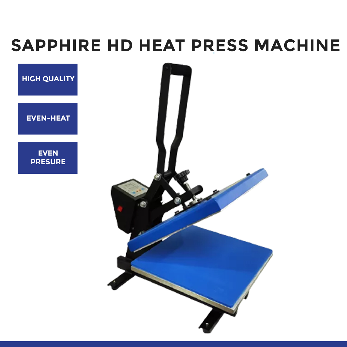 Sapphire Heat Press Machine (38cm x 38cm / 40cm x 50cm / 40cm x 60cm) Heavy Duty Heat Transfer