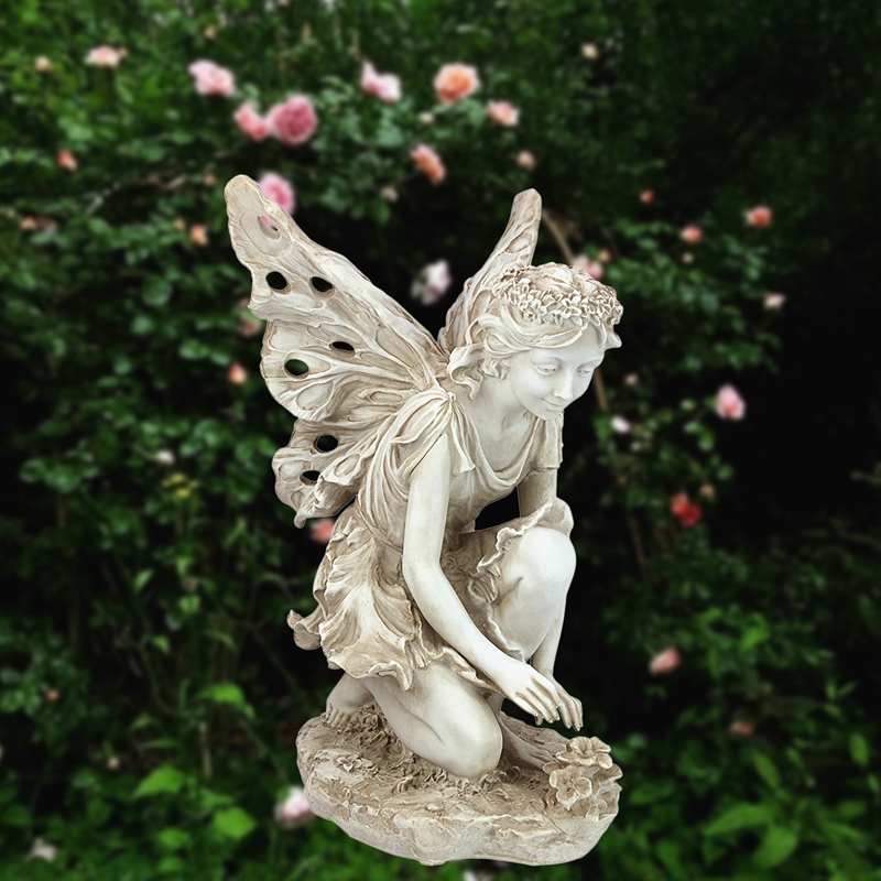 Outdoor Gardening Resin Happy Mythical Flower Fairy Angel Ornaments