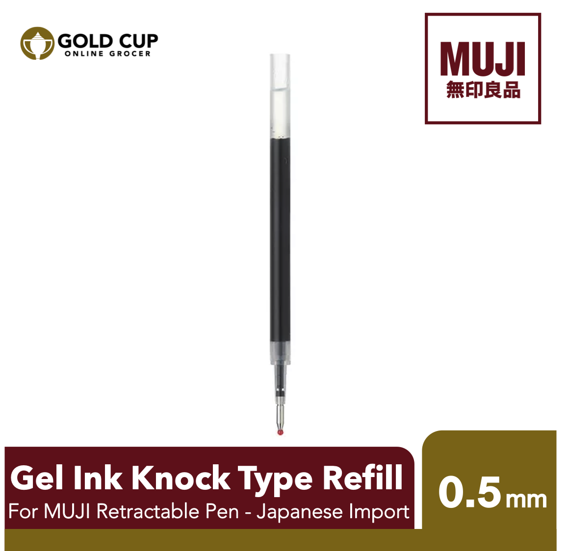 Ink Pen Knock Type Muji Pen Refill MUJI Gel Ink Knock Type Refill