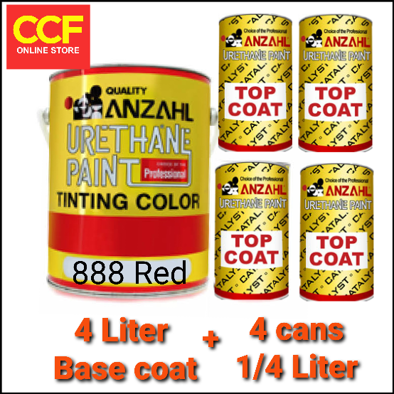 Anzahl Urethane Paint Base Color 4 Liter with 4 Can Topcoat Catalyst