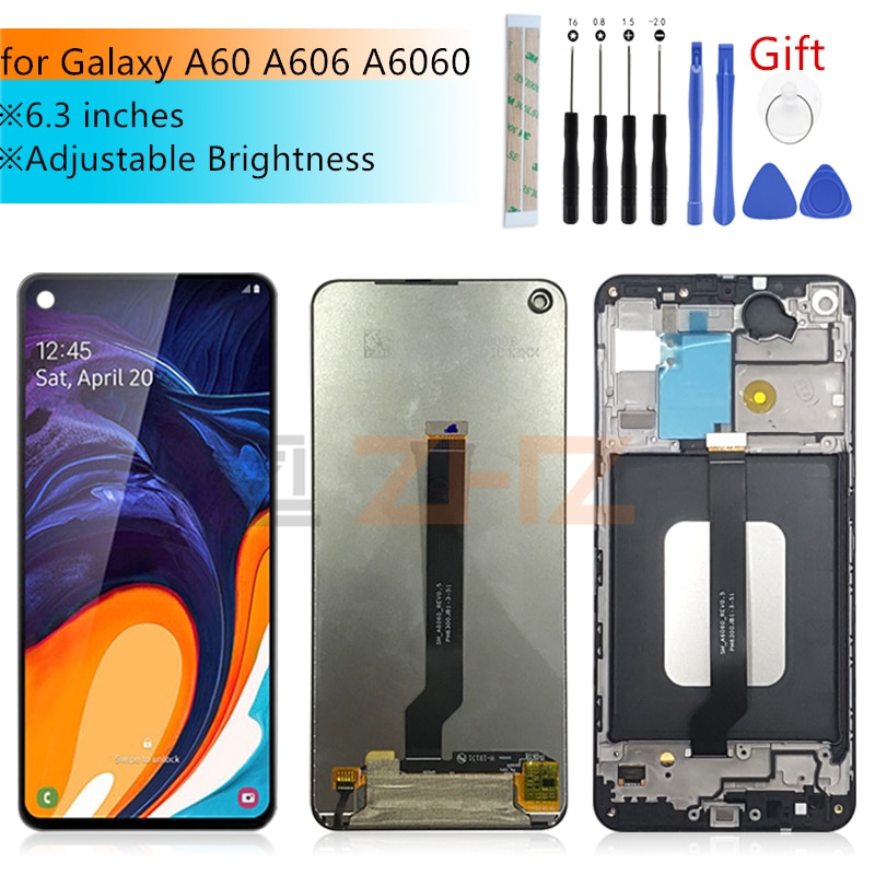 Cho màn hình LCD A60 A606 a6060 Bộ linh kiện số của màn hình cảm ứng + khung cho Galaxy M40 thay thế màn hình linh kiện sửa chữa