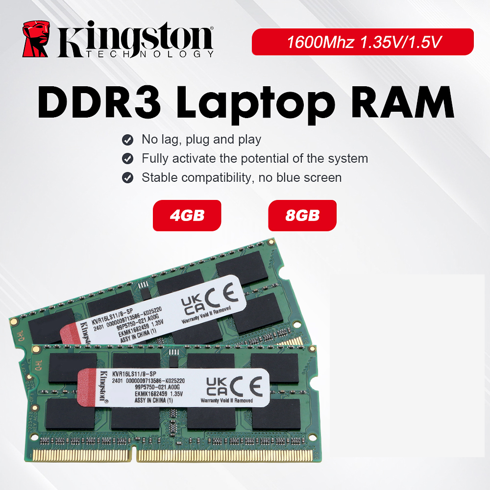 Kingston DDR3 RAM 4GB 8GB 1600MHz Ram High-Performance