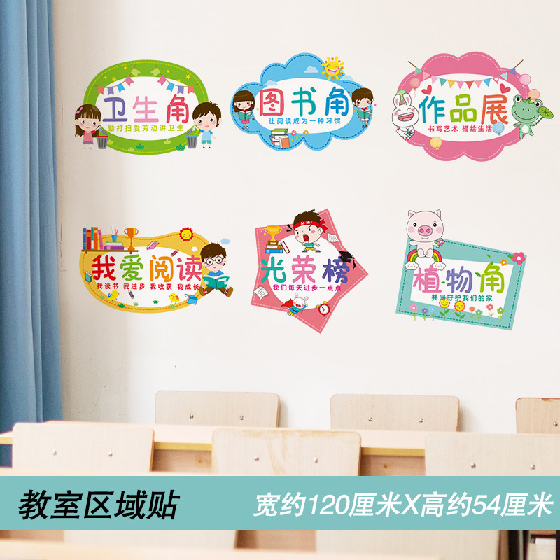Children's Reading Book Corner Reading Kindergarten Wall Decoration