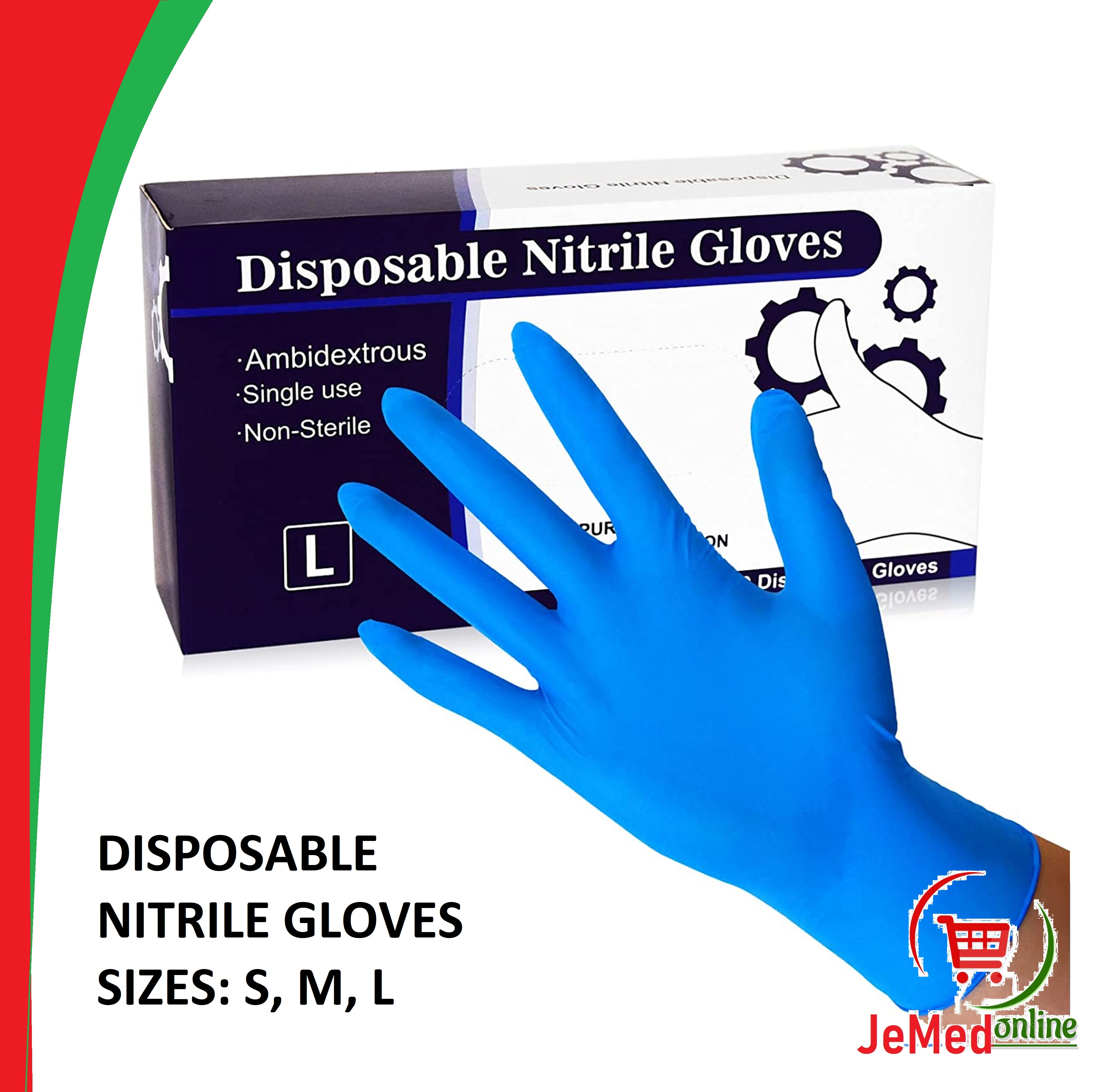 Nitrile Gloves Surgical Latex Free Gloves Medical Disposable 100pcs
