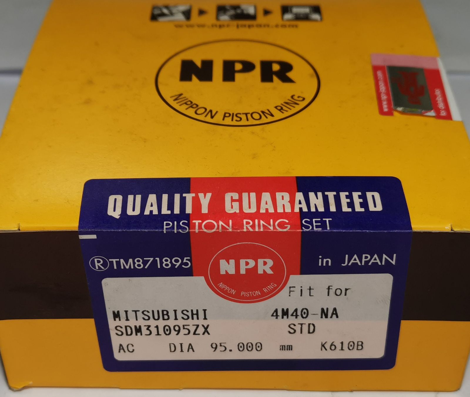 NPR Piston Ring for MITSUBISHI 4M40 / 4DR7 SDM31095ZX Lazada PH