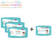 Playful Baby Wipes Bundle: 3 packs + Free 30's