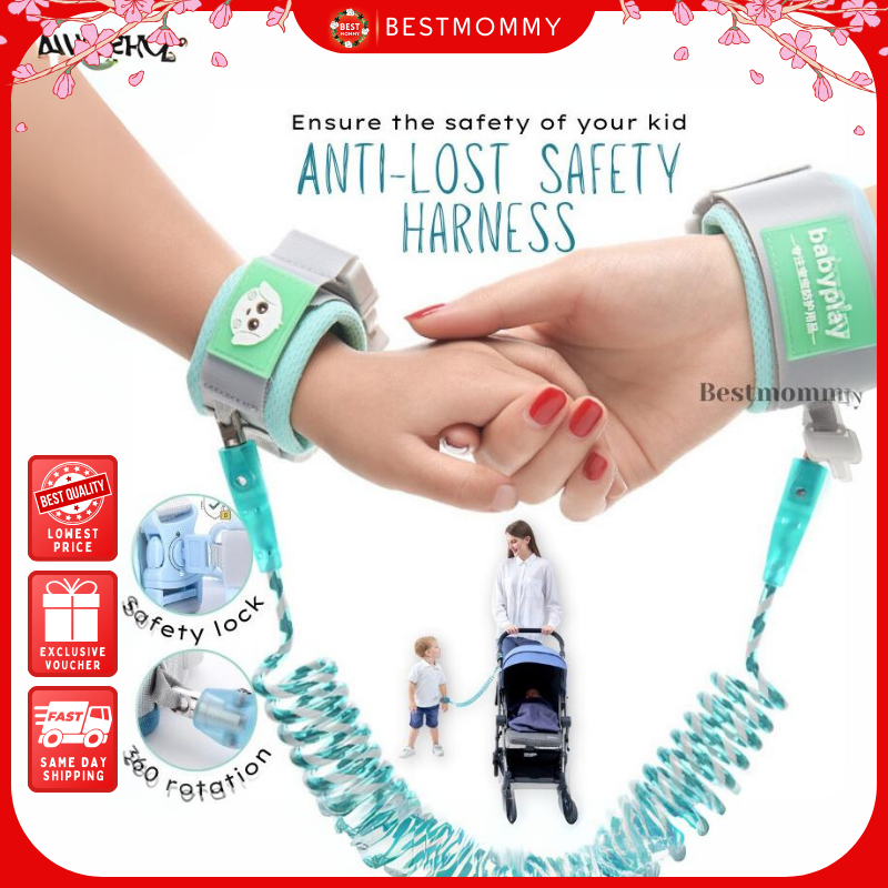 BESTMOMMY Baby Walker Anti Lost Wrist Link Key Lock Add Toddler