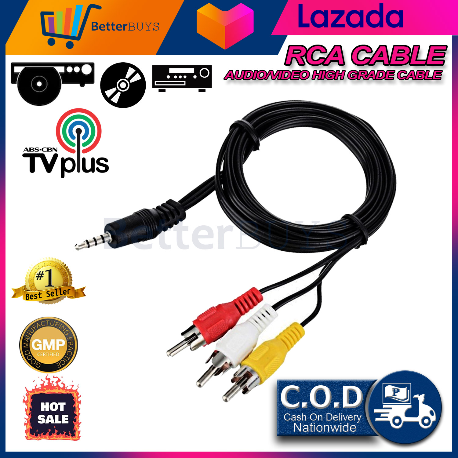 RCA Male Audio Video Cable 